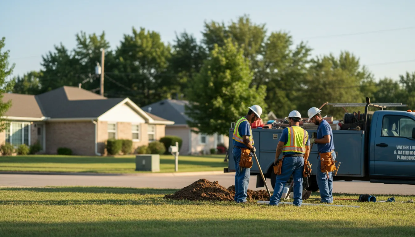Residential water line and bathroom plumbing service in Arcadia, NE